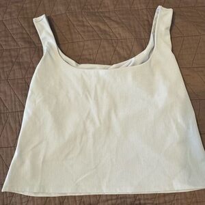 Fabletics Oasis Ribbed Twist Back Tank- Elemental Blue 3x